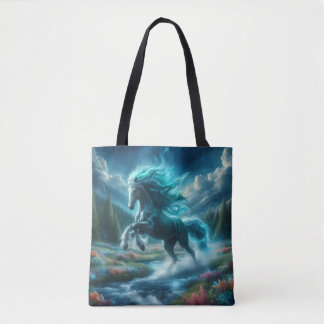 Freilaufendes Türkispferd Tasche