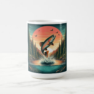 Freiluftmensch Forelle Natur Kaffeetasse