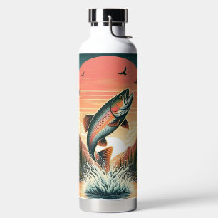 Freiluftmensch Forelle Natur Trinkflasche