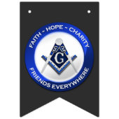 Freimaurer-Banner in Blau Wimpelkette (Erste Fahne)
