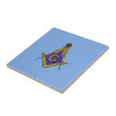 Freimaurer (blau) fliese (Seite)