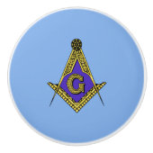 Freimaurer (blau) keramikknauf (Vorderseite)
