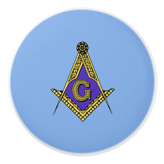 Freimaurer (blau) keramikknauf (Vorderseite)