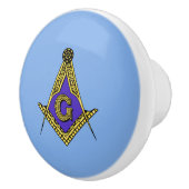 Freimaurer (blau) keramikknauf (Rechts)