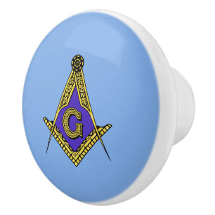 Freimaurer (blau) keramikknauf
