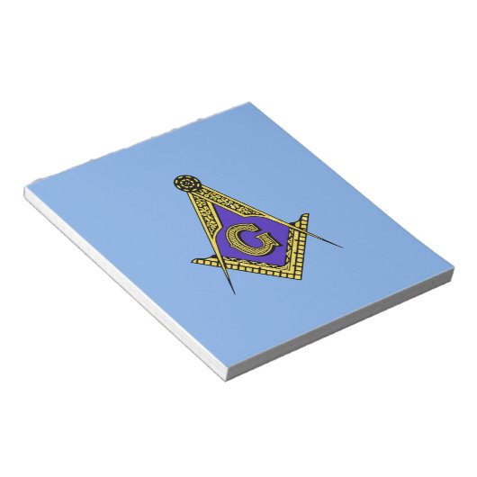 Freimaurer (blau) notizblock (angewinkelt)