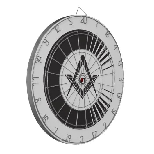 Freimaurer, Freimaurer, Maurer Dartscheibe (Vorderseite Links)