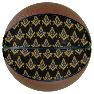 Freimaurer Freimaurer Quadrat und Kompass Schwarz Basketball