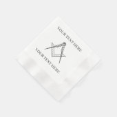 Freimaurer Freimaurer Quadrat und Kompass Serviette (Ecke)