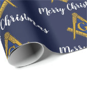 Freimaurer Freimaurerquadrat Freimaurerei Weihnach Geschenkpapier (Rolleneckpunkt)