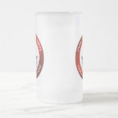 Freimaurer-Frosted-Mug Rot Mattglas Bierglas (Mittel)