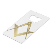 Freimaurer Geldbeutel Flaschenöffner (Rückseite Schrägansicht)