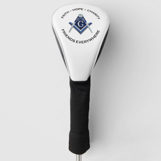 Freimaurer Golf Kopfbedeckung Blau Headcover (Vorderseite)