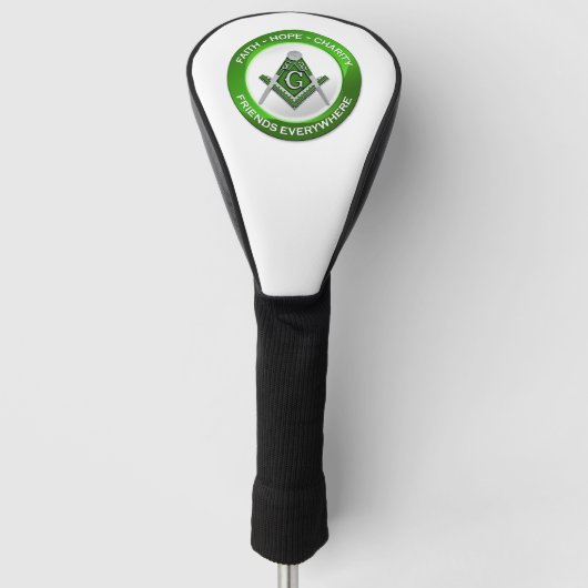 Freimaurer Golf Kopfbedeckung Grün Headcover (Vorderseite)