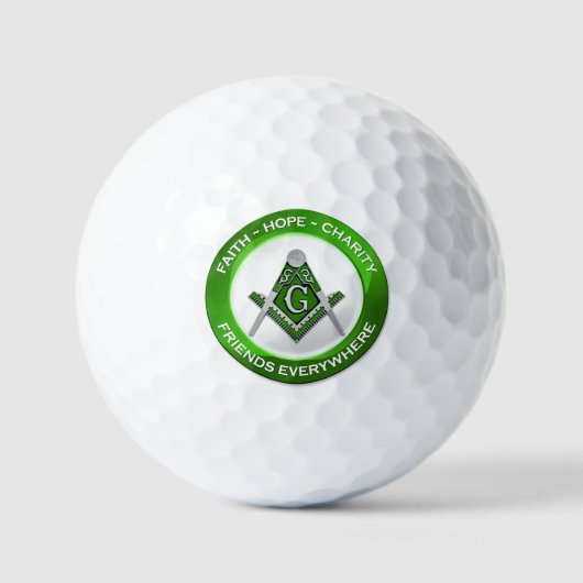 Freimaurer-Golfball-Grün Golfball (Vorderseite)