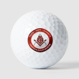 Freimaurer-Golfbälle Rot Golfball