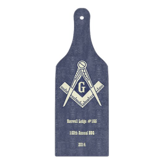 Freimaurer-GRILLEN Ausschnitt-Brett Schneidebrett (Vorderseite)