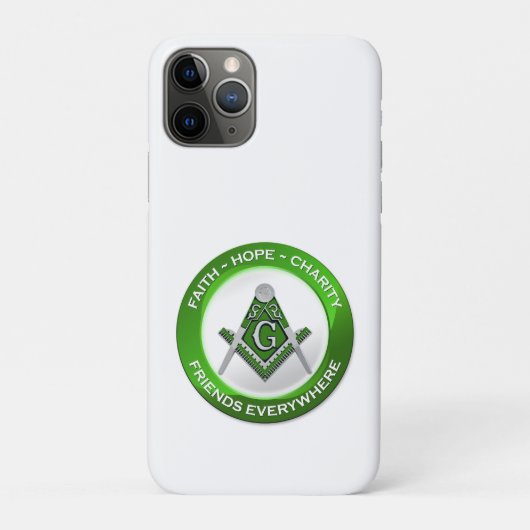 Freimaurer iPhone/iPad-Hülle Grün Case-Mate iPhone Hülle (Rückseite)