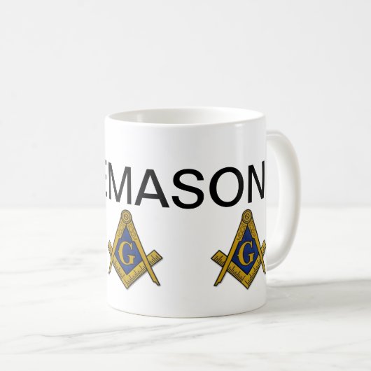 Freimaurer Kaffeetasse (VorderseiteRechts)