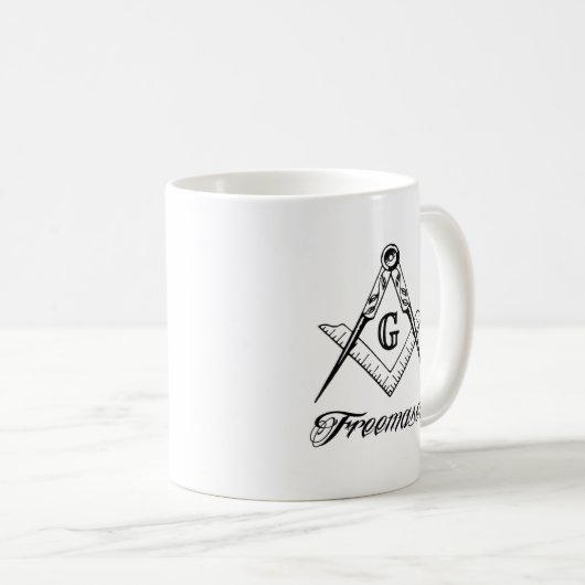 Freimaurer Kaffeetasse (VorderseiteRechts)
