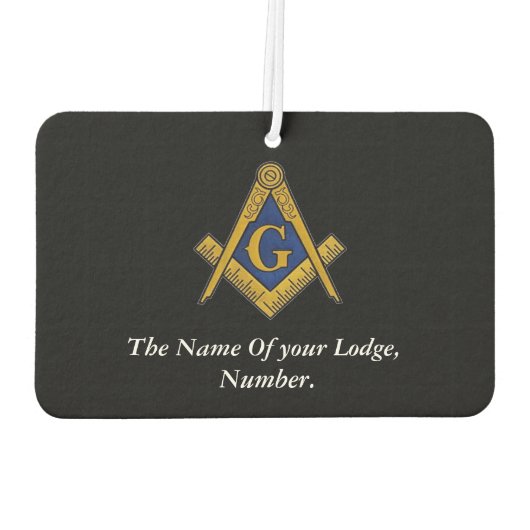 Freimaurer Kompass für Schwarz und Weiß Autolufterfrischer (Rückseite)