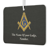 Freimaurer Kompass für Schwarz und Weiß Autolufterfrischer (Links)