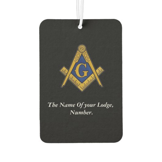 Freimaurer Kompass für Schwarz und Weiß Autolufterfrischer (Rückseite)