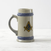 Freimaurer Kompass für Schwarz und Weiß Bierglas (Links)