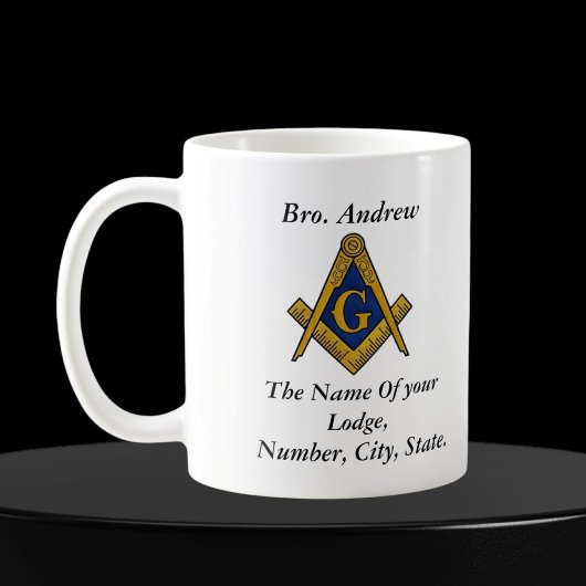 Freimaurer Kompass für Schwarz und Weiß Kaffeetasse