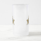 Freimaurer Kompass für Schwarz und Weiß Mattglas Bierglas (Mittel)