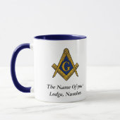 Freimaurer Kompass für Schwarz und Weiß Tasse (Links)