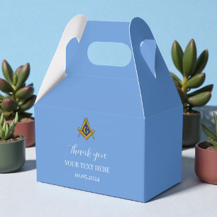 Freimaurer Masonic Blau Minimalistisch Elegant Mod Geschenkschachtel