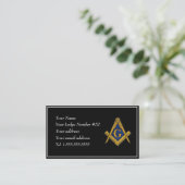 Freimaurer Masonic Square Compass Symbol Visitenkarte (Stehend Vorderseite)