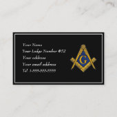 Freimaurer Masonic Square Compass Symbol Visitenkarte (Vorderseite)