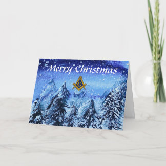 Freimaurer Masonic Square und Compass Weihnachten Dankeskarte