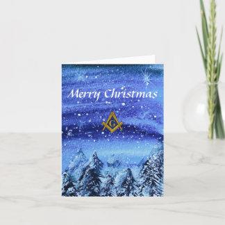 Freimaurer Masonic Square und Compass Weihnachten Dankeskarte