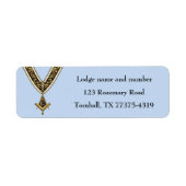 Freimaurer Masonic Square und Kompass Blau (Vorne)