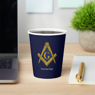 Freimaurer Maurer Symbol Masonry Symbol Pappbecher