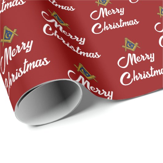 Freimaurer Maurerquadrat Freimaurerei Weihnachten  Geschenkpapier (Rolleneckpunkt)