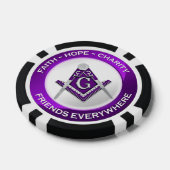 Freimaurer-Pokerchip Lila Pokerchips (Einzeln)