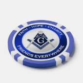 Freimaurer-Pokerchips Blau Pokerchips (Einzeln)