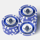 Freimaurer-Pokerchips Blau Pokerchips (Stapel)
