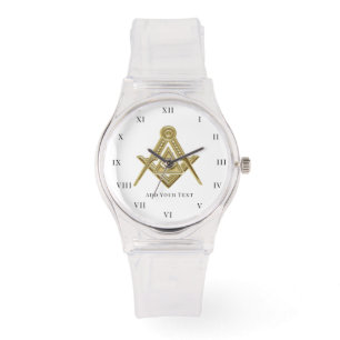 Freimaurer Quadrat- und Kompass-Wohltätigkeits-Mas Armbanduhr