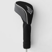 Freimaurer (Schwarzes) Golf Headcover (angewinkelt)
