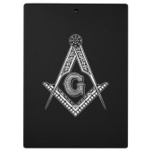 Freimaurer (Schwarzes) Klemmbrett (Rückseite)