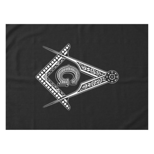 Freimaurer (Schwarzes) Tischdecke (Vorderseite (Horizontal))