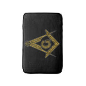 Freimaurer (Schwarzes u. Gold) Badematte (Vorderseite Vertikal)