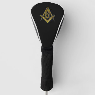Freimaurer (Schwarzes u. Gold) Golf Headcover