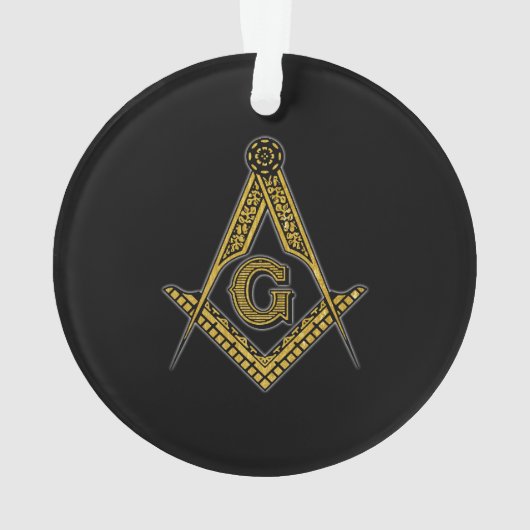 Freimaurer (Schwarzes u. Gold) Ornament (Rückseite)