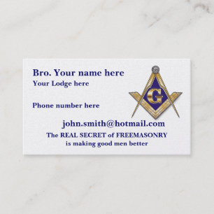 FREIMAURER-/SHRINERS EMBLEM VISITENKARTE